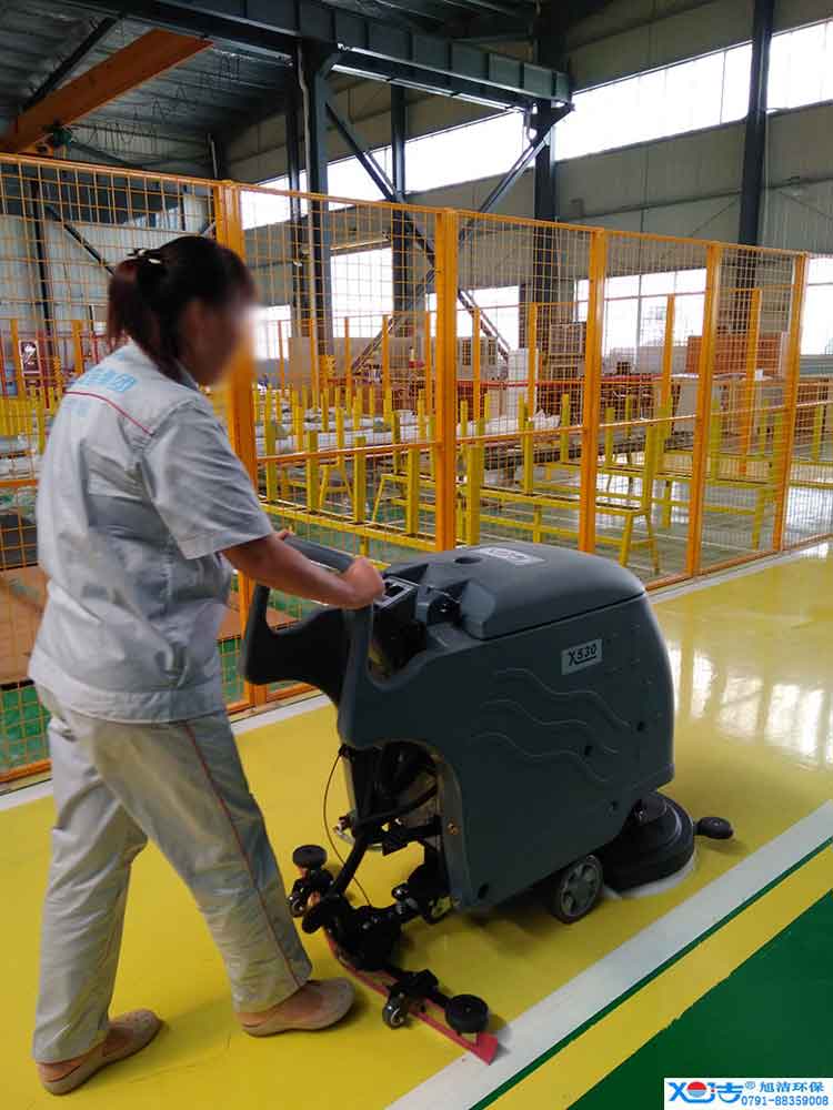 旭潔手推式多功能全自動洗地機(jī)，工業(yè)廠房物流洗地機(jī)